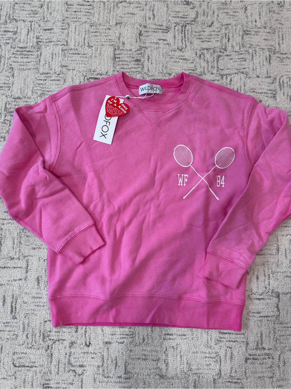 Wildfox Bright Pink Crewneck Sweatshirt